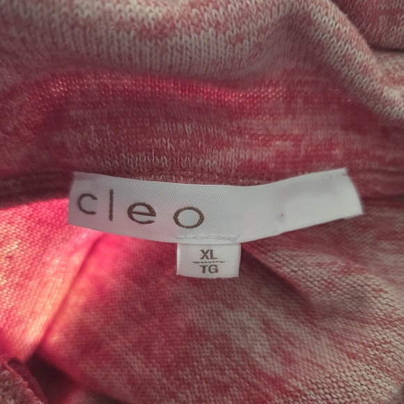 Cleo Pink  Cowl Neck Sweater with Cozy Knit Texture Size XL - Picture 6 of 6